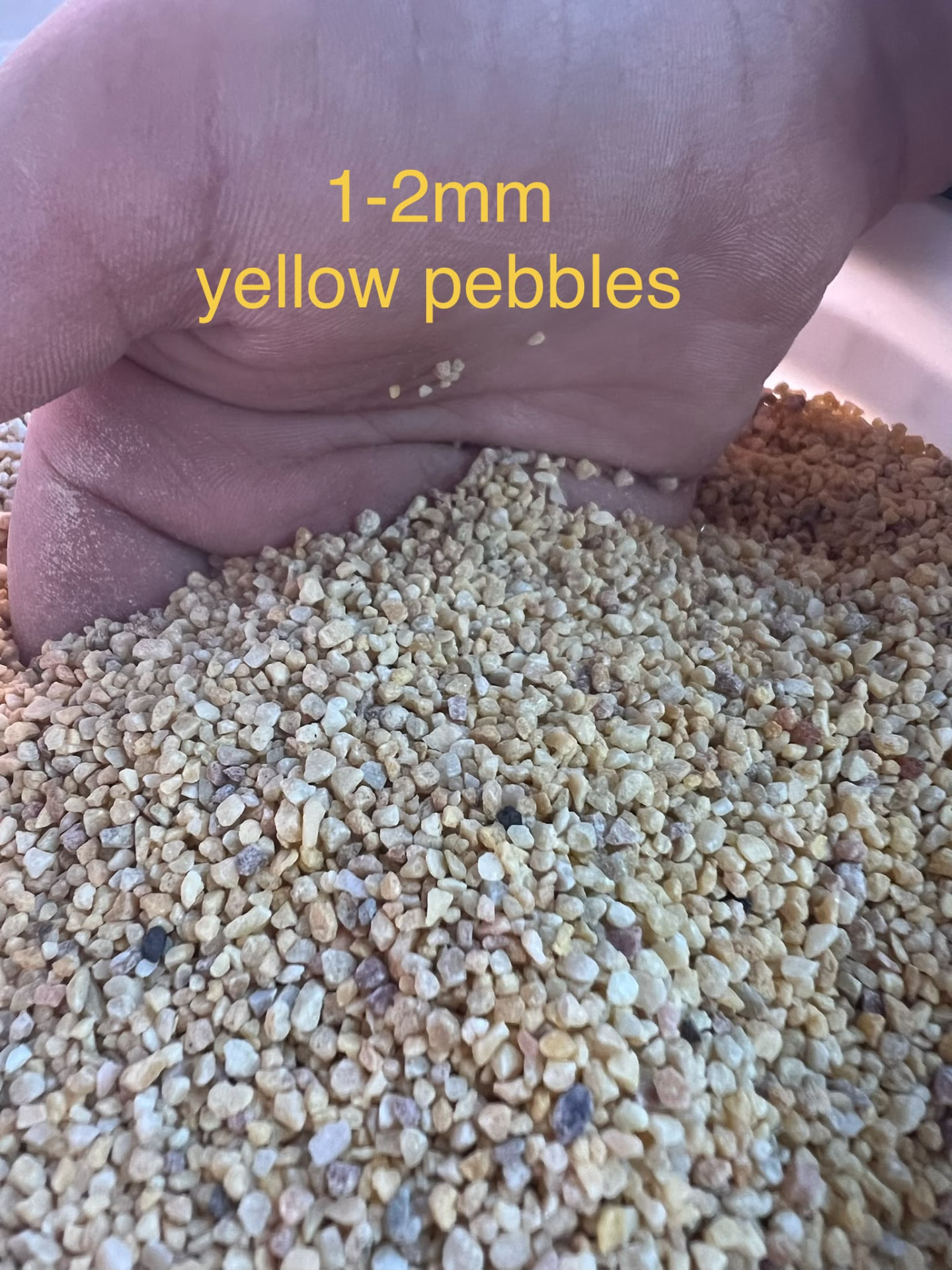 1-2mm Yellow Pebbles surfacing finish